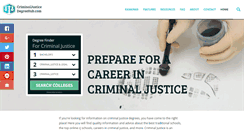 Desktop Screenshot of criminaljusticedegreehub.com