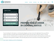 Tablet Screenshot of criminaljusticedegreehub.com